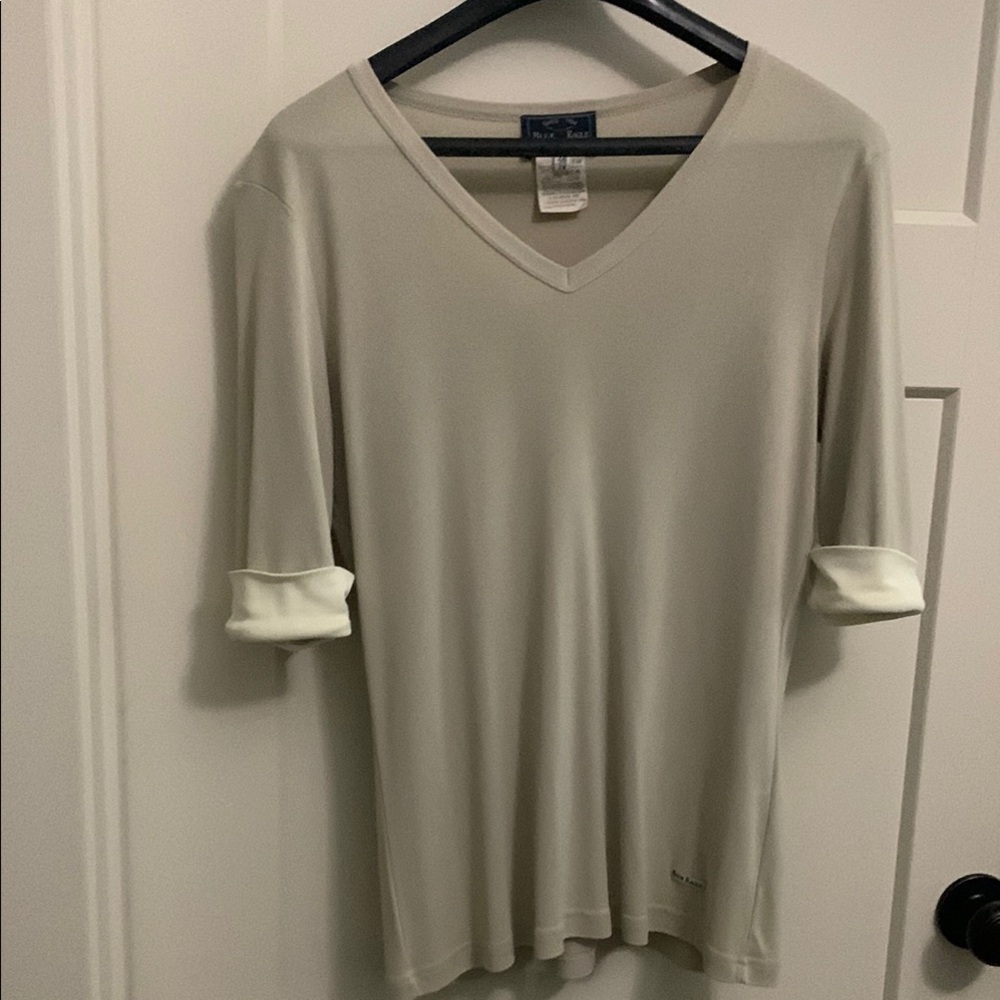 Les Copains Cream V-Neck Top